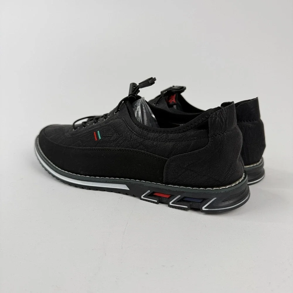 KLKYKO AW7 1981 Men Black Casual Comfort Shoes Toggle Lace EU46 (US 11 Fit) EUC